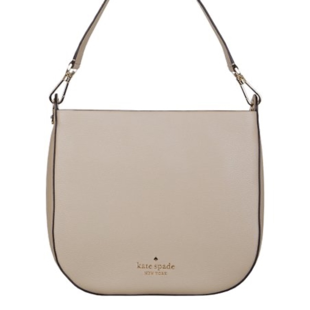 kate spade Beige Pebbled Leather Hobo Bag